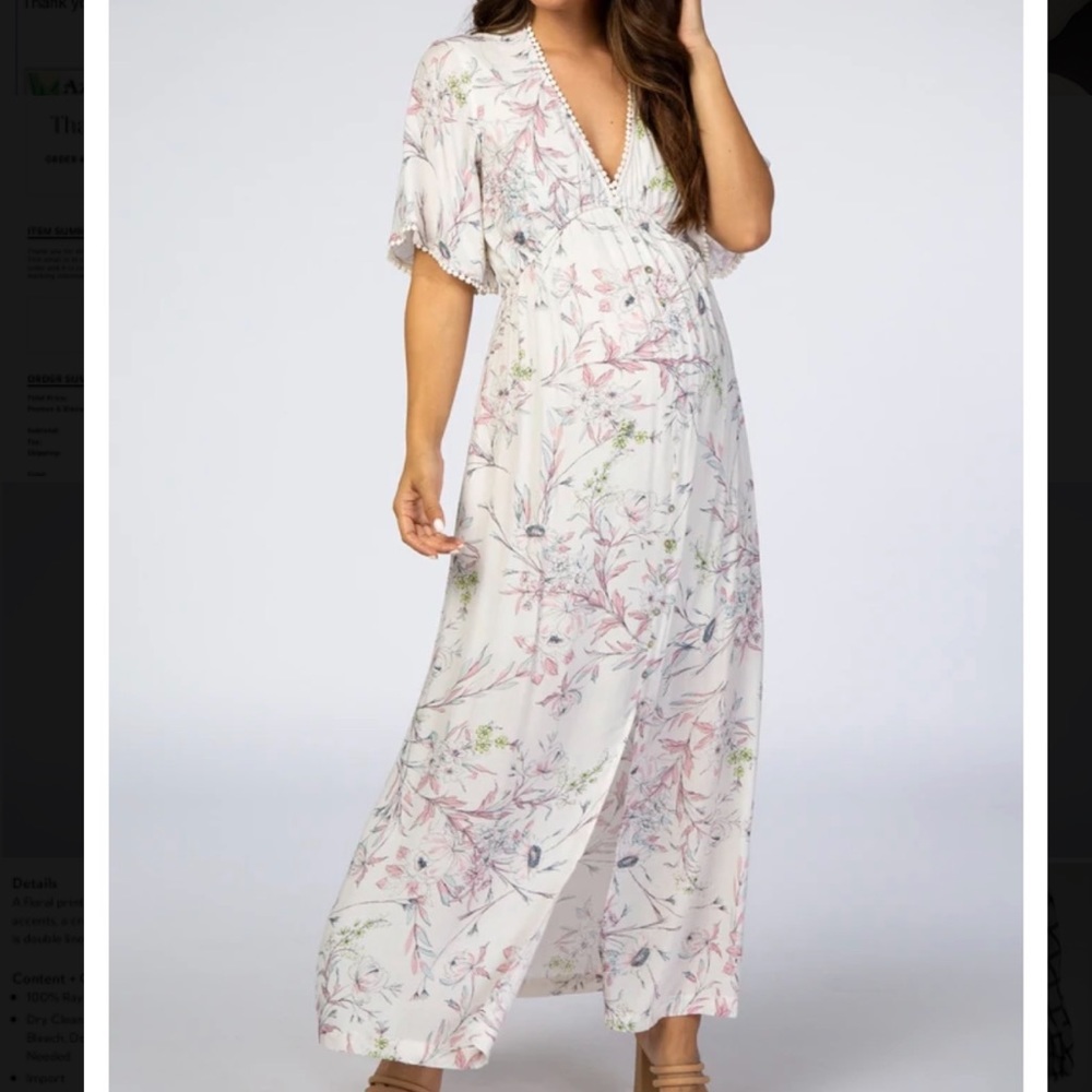Pinkblush White Floral Maxi Dress
